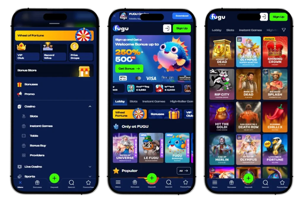 FUGU Casino Mobile Version