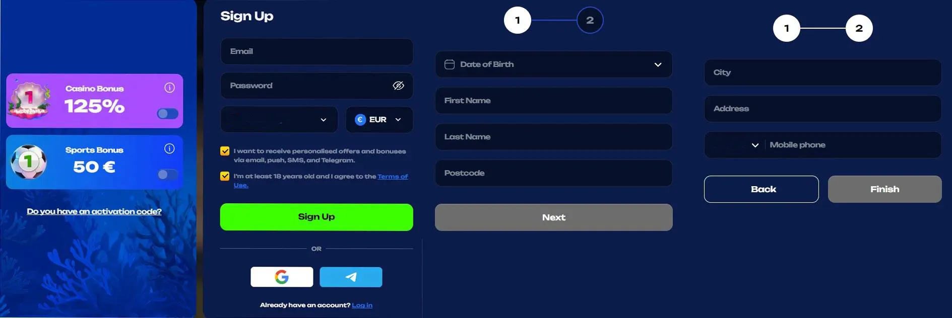 FUGU Casino Registration